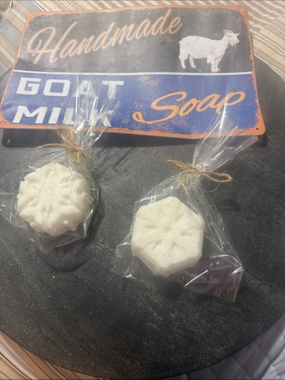 Goat Milk Soap - White Snowflake Bars